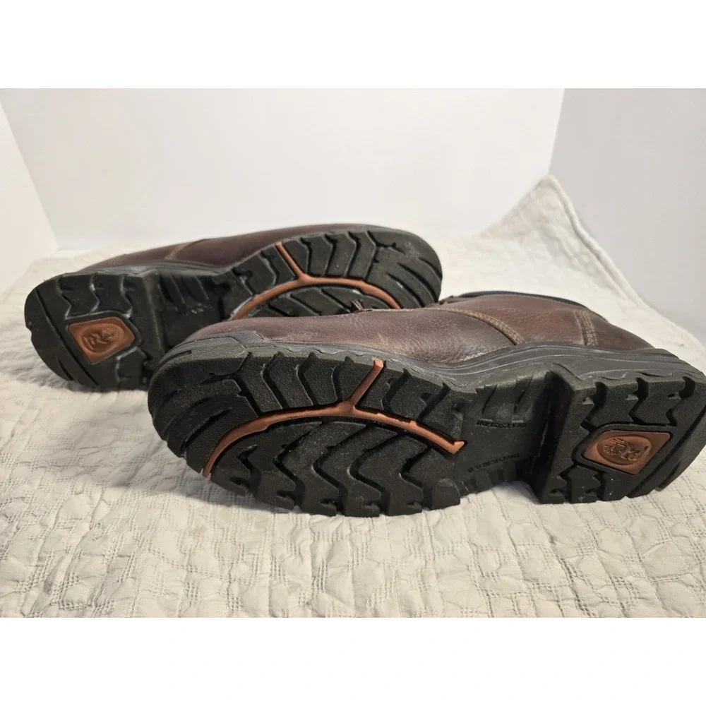 Timberland PRO Titan Mens Size 11 W Brown Leather Oxford Work Boots Ankle High